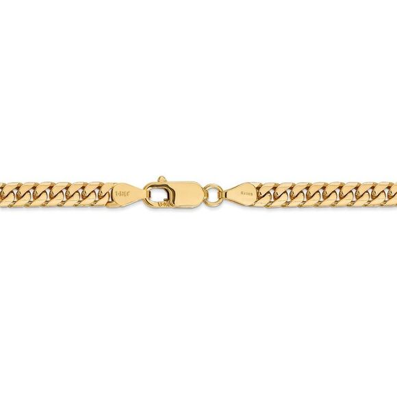 5mm, 14k Yellow Gold, Solid Miami Cuban (Curb) Chain Necklace, 22 Inch - Picture 3 of 7